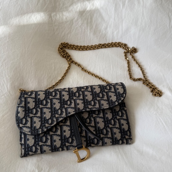 Dior Small Saddle Pouch with Chain - Picture 6 of 8